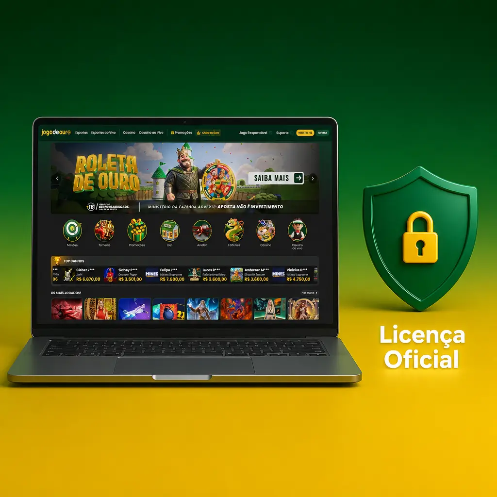Licença oficial do Jogo de Ouro emitida pela SPA/MF
